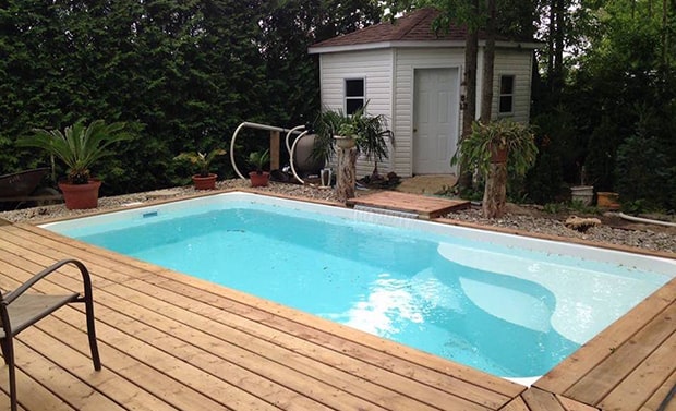 piscine creusée en fibre de verre fiberglass inground pool